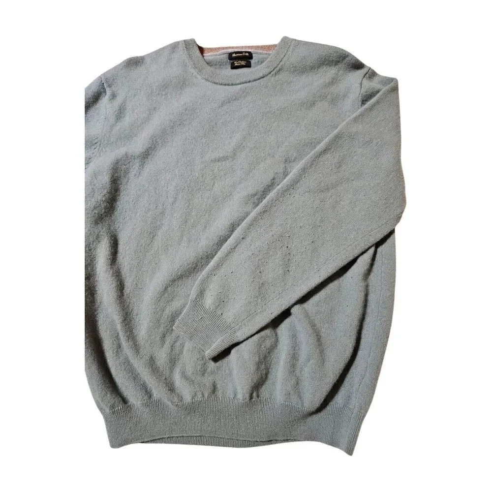 Massimo Dutti Wool Cashmere Long Sleeve Sweater Green‎ Women's XXL